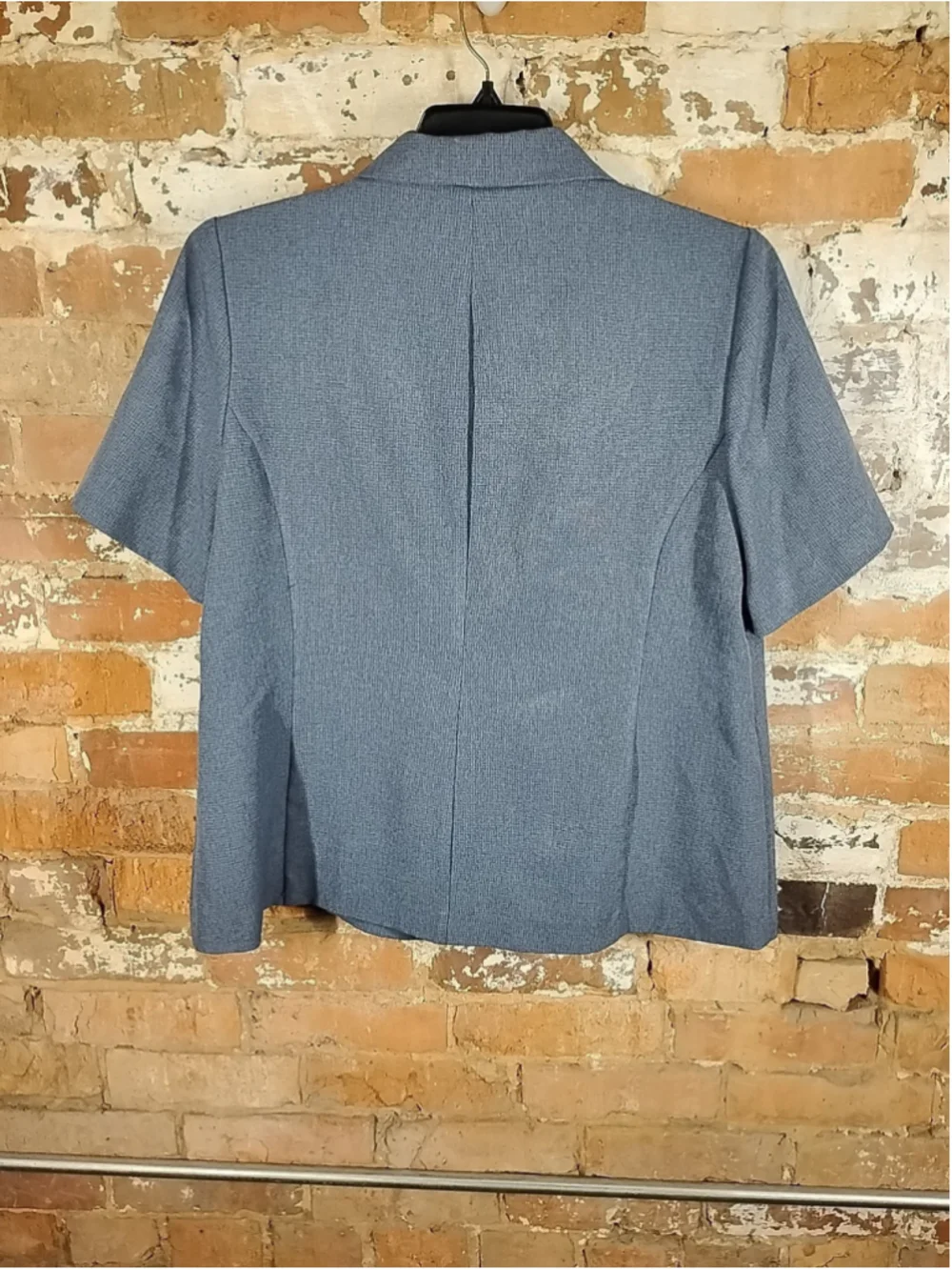 Studio‎ C Classic Collection Plus Ladies Short Sleeve Blazer Blue